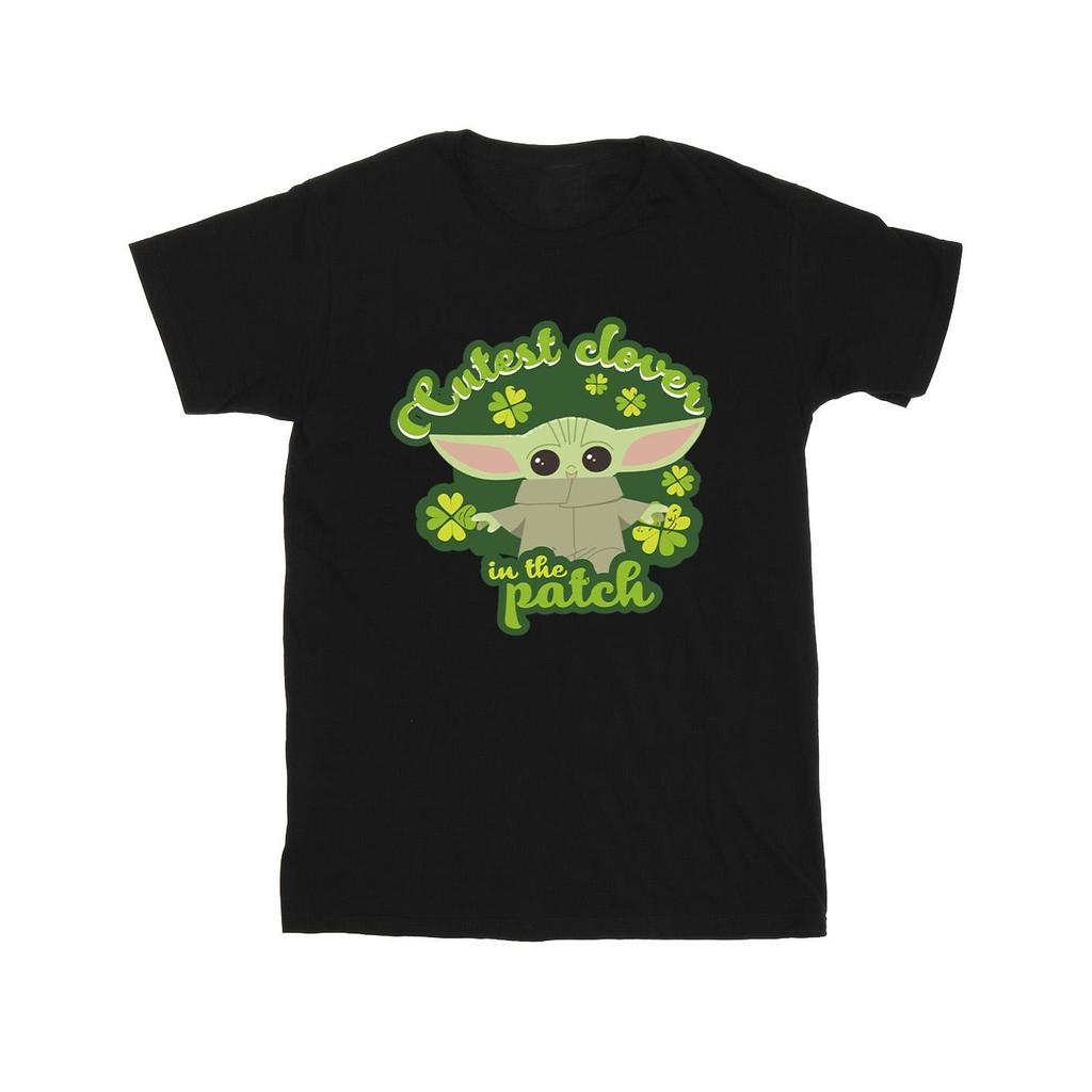 Star Wars Mens The Mandalorian St Patrick´s Day Cutest Clover T-Shirt