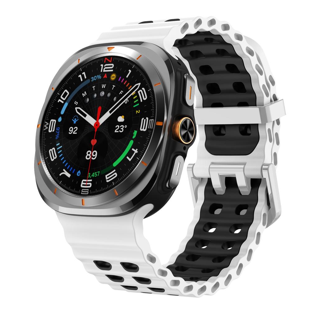 Original Straps For Samsung Galaxy Watch Ultra 47mm Accessories Marine Sport silicone Bracelet correa Galaxy Watch 7 ultra Band
