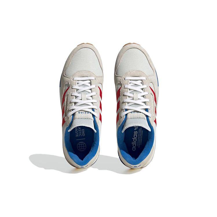 Adidas Originals Treziod 2.0 Retro Comfortable Stylish Fabric Synthetic Leather Durable Low-Top Casual Running Shoes Unisex Sneaker Beige Red HP3121