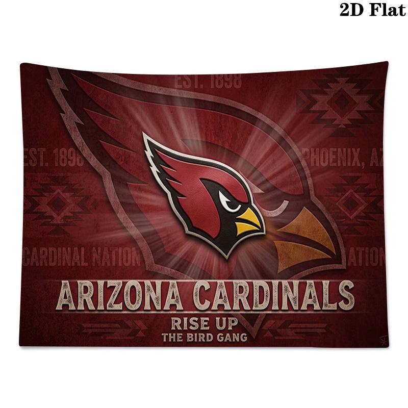 Arizona Cardinals Logo Wall Tapestry Aesthetic Wall Hanging Printed Fabric Blanket Decorative Tapestries for Bedroom Living Room Home Decor