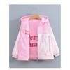 Girls Reversible Fleece Lined Hooded Jacket Big Kids Casual Windproof Outerwear