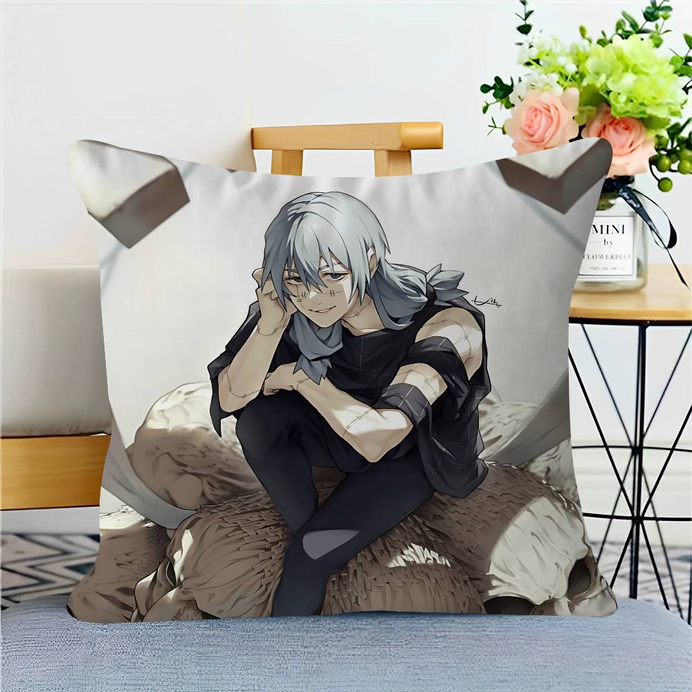 

Anime M-Mahito Pillow Covers Cartoon Sofa Decorative Home Double-sided Printing Short Plush Cute Cushion Cover 16x16Inch