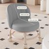 Rolling Stool with 360° Swivel Casters - Shoe Change Stool with Low Sitting Design,Comfortable Height, Durable Frame