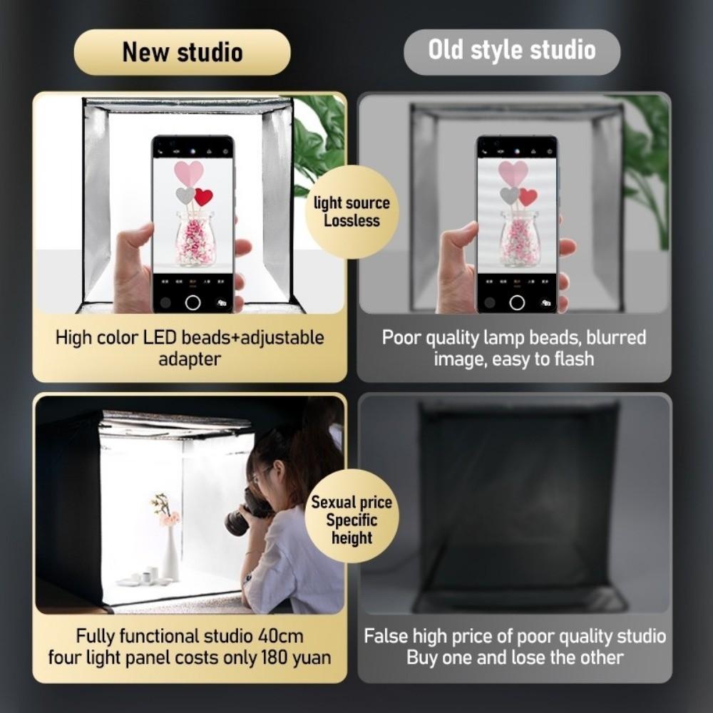 Mini LED Soft Light Box 45/65cm Dimmable Softbox Portable Photography Lightbox For Studio Shooting