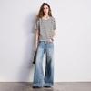 Chuyu Women's Striped Round Neck T-Shirt