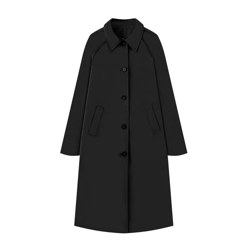 Kaslead New Arrival Women's Fashion Style Stylish Simple and Versatile Casual Single-Breasted Trench Coat Outwear