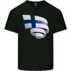 Curled Finland Flag Finnish Day Football Unisexs Light Cotton TShirt