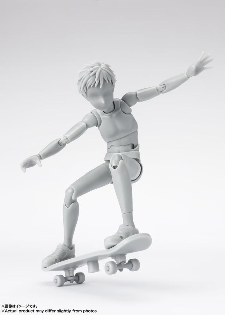 TAMASHII NATIONS Edition DX SET Color 135mm Movable Figure S.H.Figuarts Body-kun -School Life- (Gray Ver.) Approx. PVC&ABS