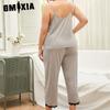 GMXIA Plus Size Camisole Pajamas Women Summer Two-piece Homewear