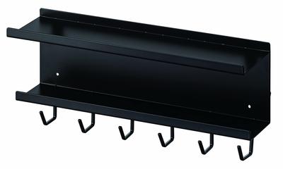 Yamazaki Jitsugyo 5464 Magnetic Cable & Router Storage Rack Black Approx. W40XD11XH18cm Smart Floating Storage Effectively Utilizing Dead Space