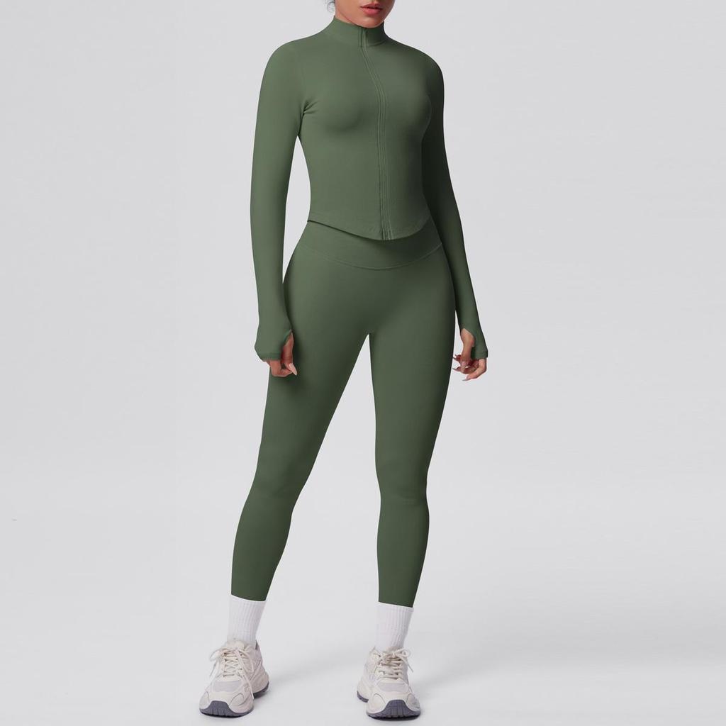 Completo Sportivo & Yoga Senza Cuciture Altamente Elastico Traspirante - Due Pezzi