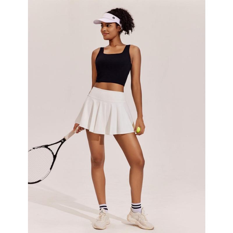 High Waist Pleated Tennis Skirt with Built In Shorts for Women Workout Golf Skorts