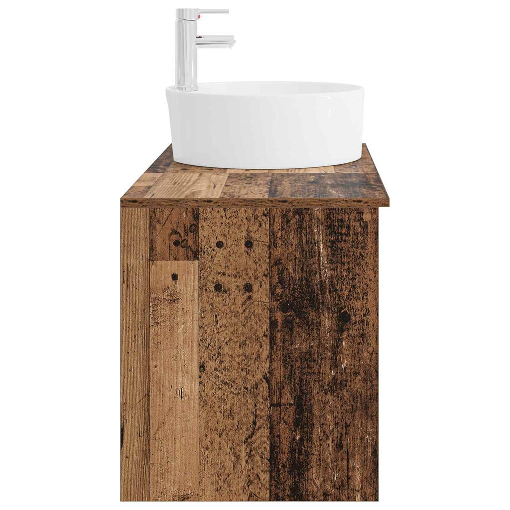 Bathroom Furniture Set 2 Pcs Reclaimed Wood Effect Particleboard