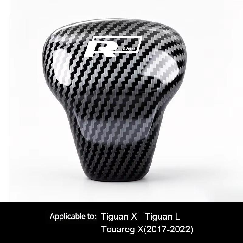 Carbon Fiber Car Gear Head Shift Knob Handle Cover Trim Sticker For VW Golf Polo GTI Tiguan R-Line Passat Santana Variant Jetta BH4
