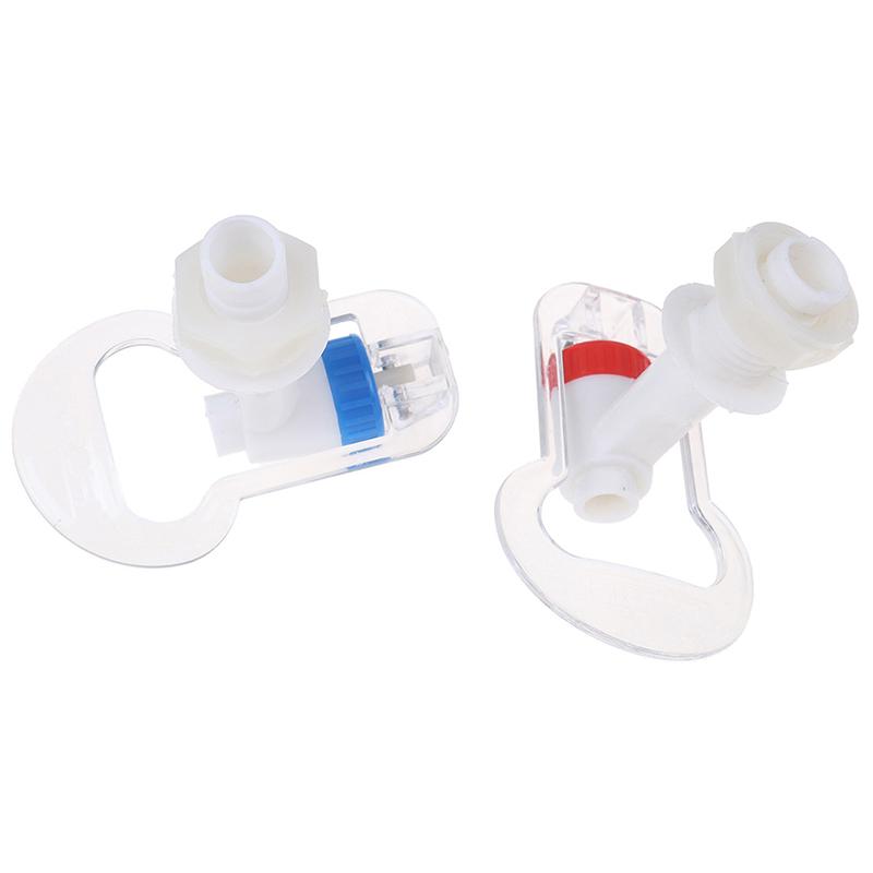 2Pcs Red Blue Water Dispenser Plastic Push Water Tap Replacement