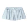 2025 Spring Women's European & American Striped High-Waisted Shirt with Shorts/Skirt Combo