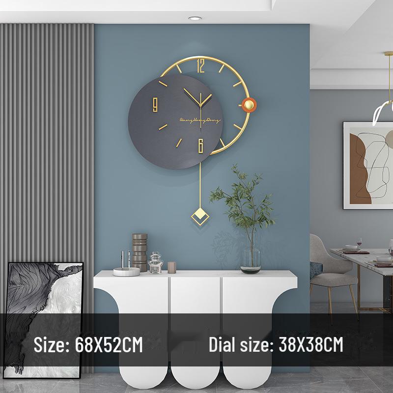 

Современные легкие роскошные настенные часы: Стильный художественный декор для гостиной