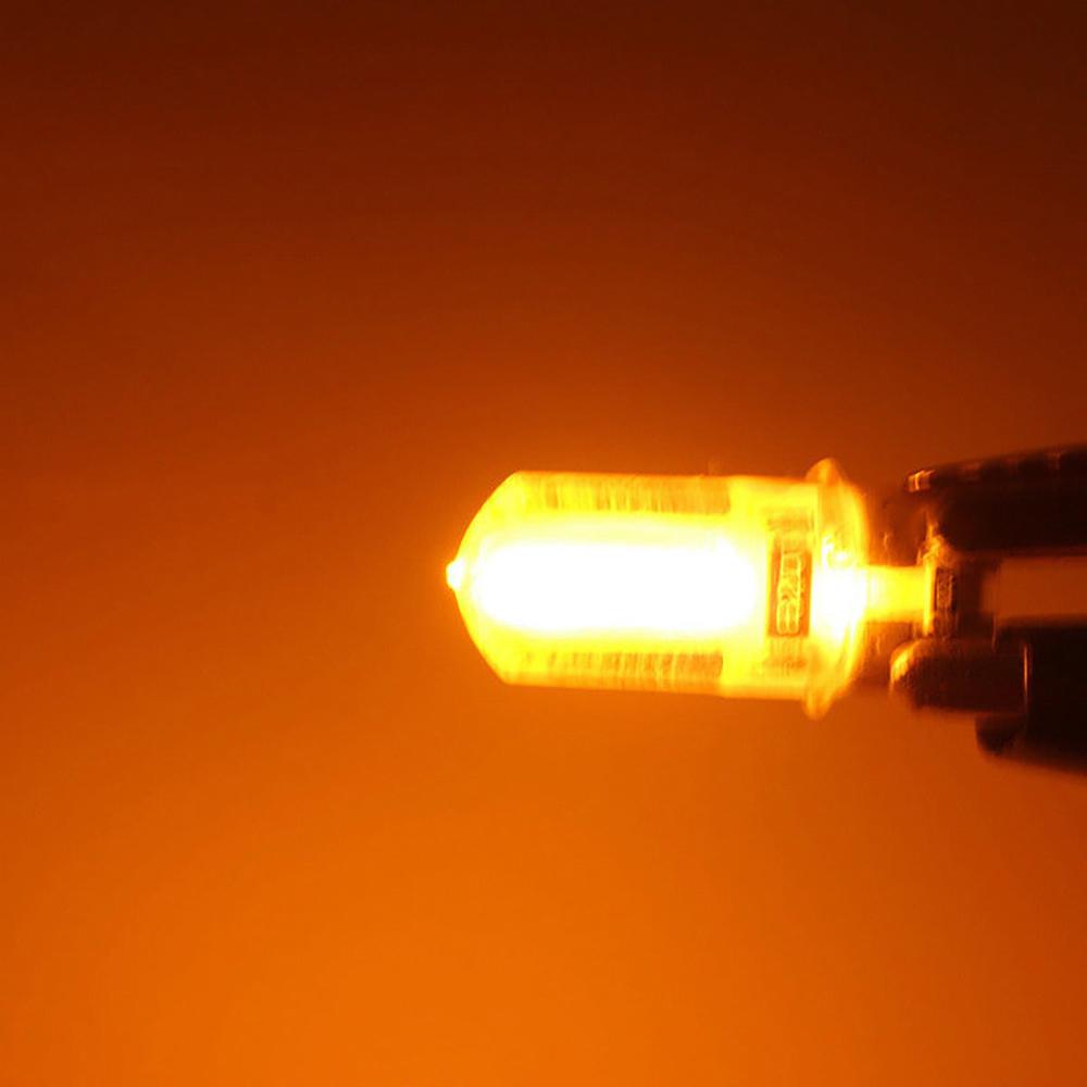4pcs T10 194 168 W5W COB LED Car Canbus Silicone Width Side Marker License Plate Turn Clearance Lights Signal Lamp Bulb Amber Dome Lights 6