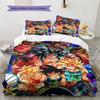 DBZ Decor Pattern Bedding Quilt Set Quilt Cover Pillowcase Home Decoration Birthday Gift (1 * Duvet Cover + 2 * Pillowcase, Without Core)