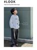 Autumn 2025 Boys' Loose Korean Style Retro Distressed Straight-Leg Jeans