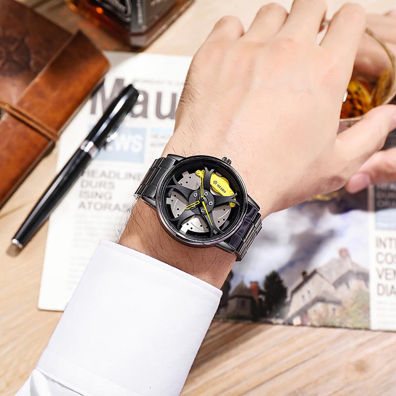 Korean Wheel Mechanical Creative Watch Men S Sports Versatile Fashion Quartz Watch