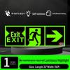 Fluorescent Fire Exit Sign - Self-Adhesive, No Wiring
