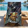 Custom Name Yoda's Legacy Stylish Digital Printing Beach Towel Quick‑Drying Absorbent Blanket for Beach Pool Gym Travel