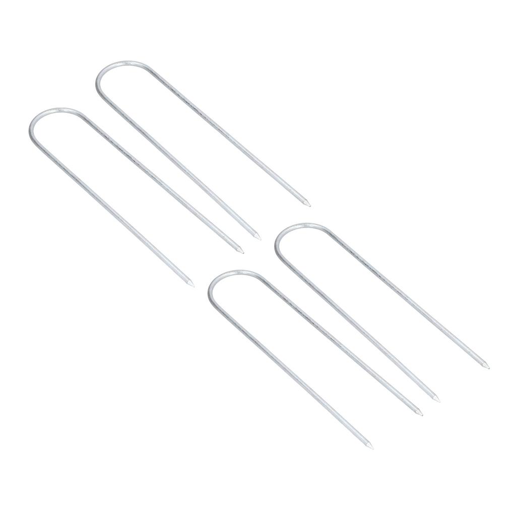 Garden Staples Galvanized U Shaped Garden Fencing Peg for Greenhouses Lawns Gardens
