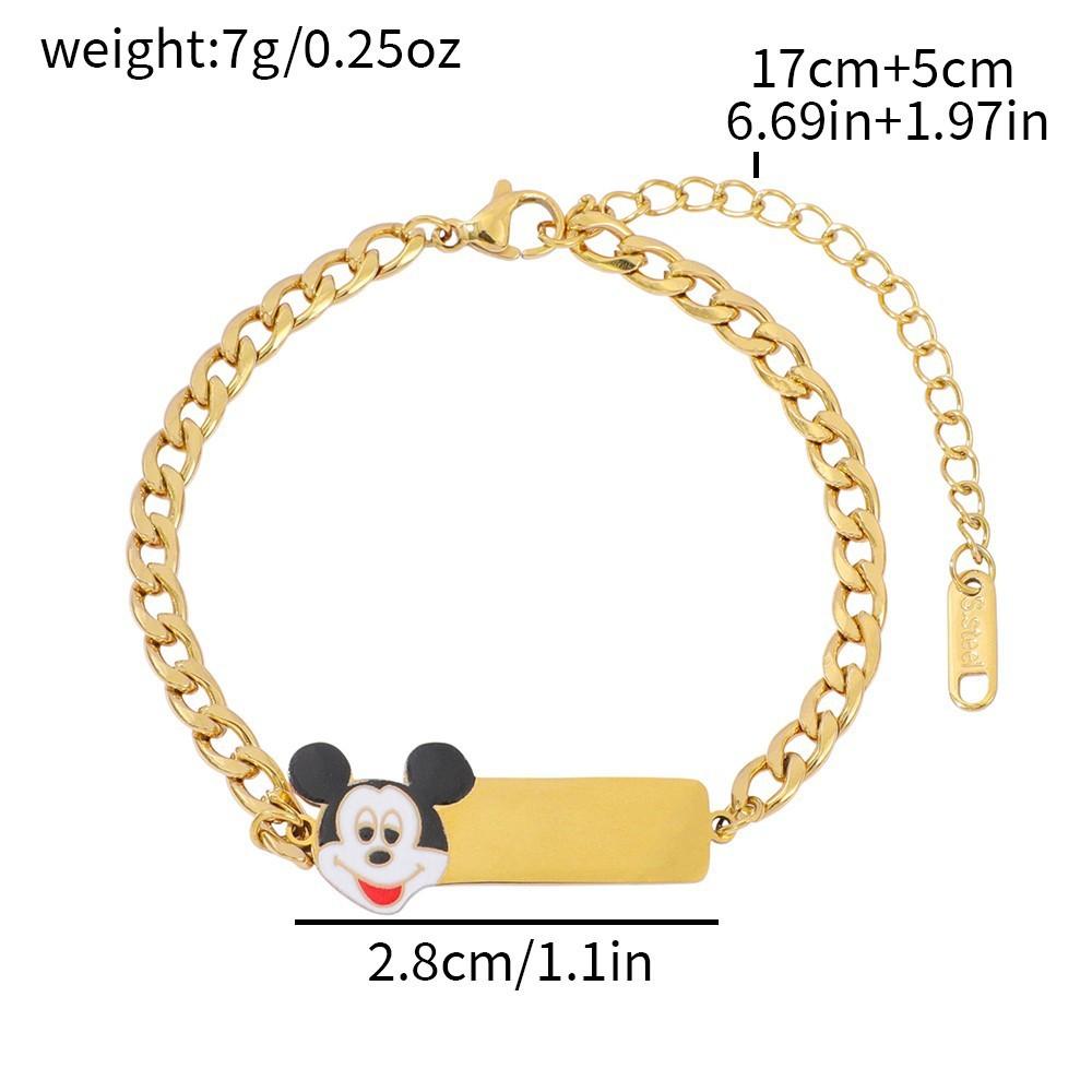 Stitch Hand Chain For Children With Creative Heart Shape Design And Electroplated Zinc Alloy Material
