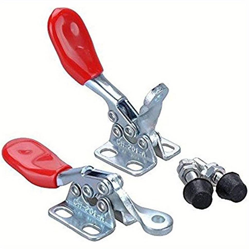 201A Horizontal Toggle Clamp Quick-release Toggle Clamps Set 27kg/60lbs Holding Capacity Anti-slip Hold Down Hand Clip Tool