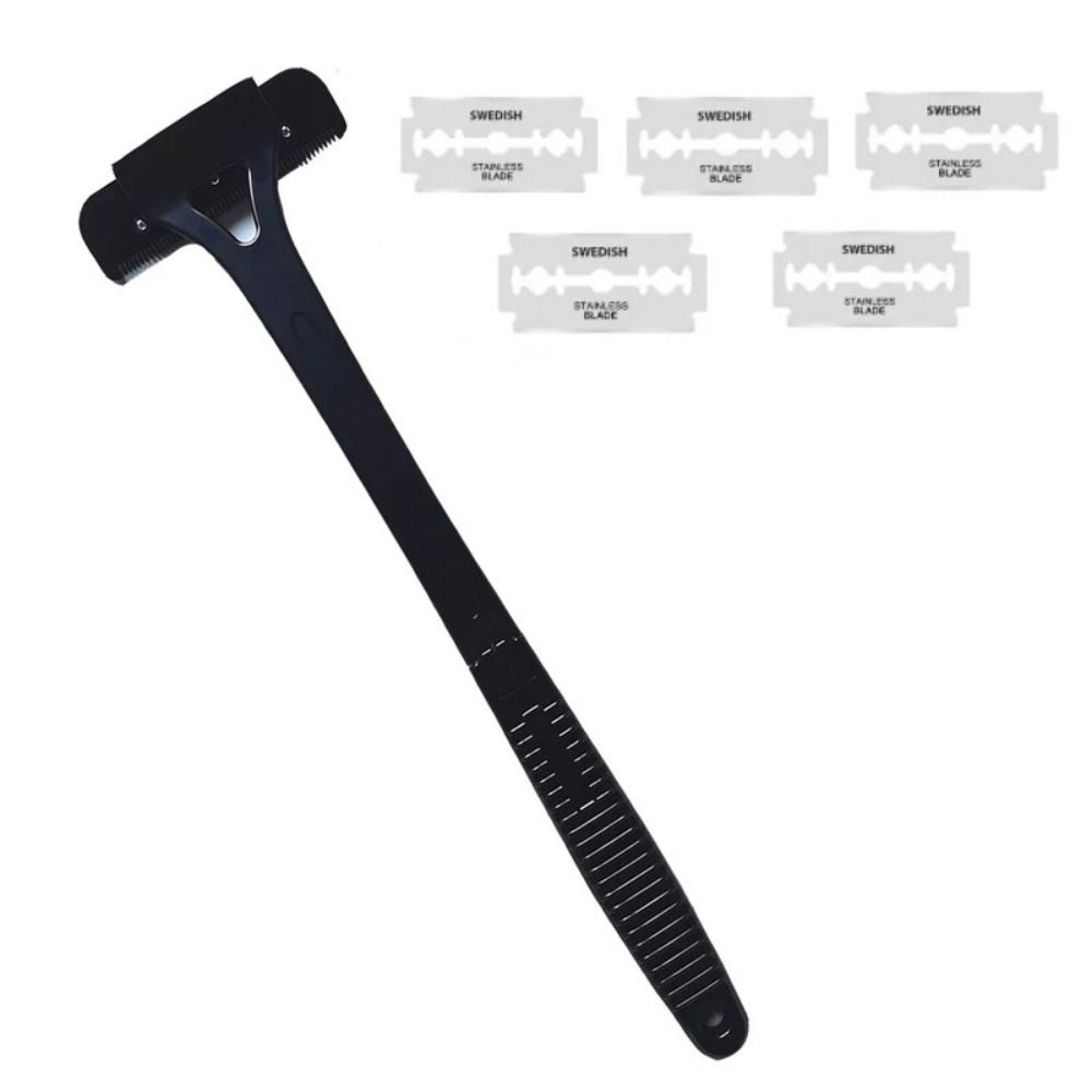 

Replaceable Blades Men Back Shaver Folding Hair Removal Tool Back Hair Trimmer Pregnant Women чорний