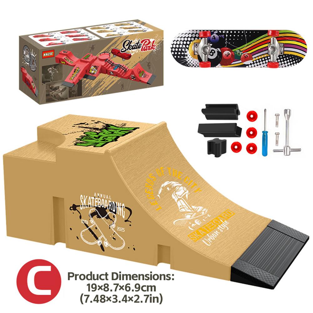 Finger Skateboard Skate Park Set Obstacle Course Professional Fingerboard Realistic Simulation Portable Practice Set