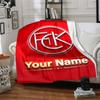 1pc 1.FC Kaiserslautern Blanket with Custom Name, Gift, for Men and Women, Soft Blanket, Good for Sofa Bed Couch Travel, Lightweight Flannel Blanket