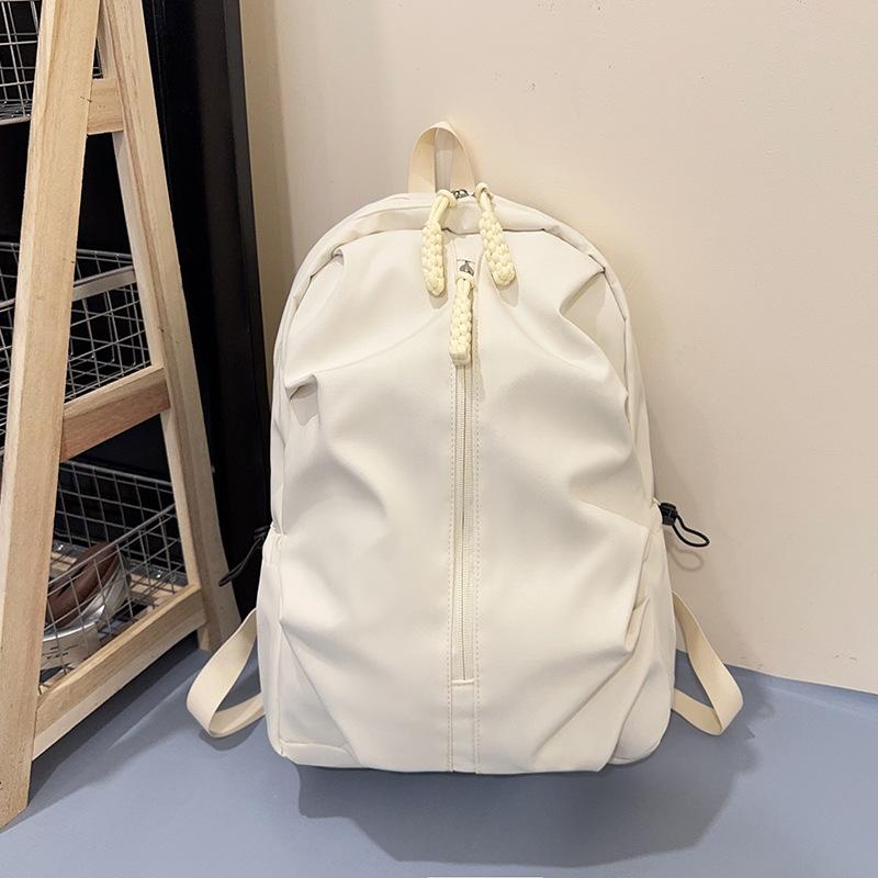 Schoolbag Travel Bag Ins College Student Simple Backpack Korean Version Versatile Large Capacity Junior High School Casual Backpack Nylon Schoolbag
