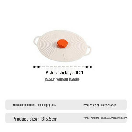 Food Grade Silicone Lid: Reusable, Microwave-Safe, Spill-Proof Cover for Pots, Bowls, Plates, and Cups.