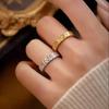 Elegant Unisex Ice-Crushing Ring: Stylish, Niche Luxury, High-End Design, and Gender-Neutral.