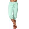 Summer Women Bootcut Pants Casual Solid Color Low Rise Drawstring Pockets Sports Pants Women Slim Fit Pants