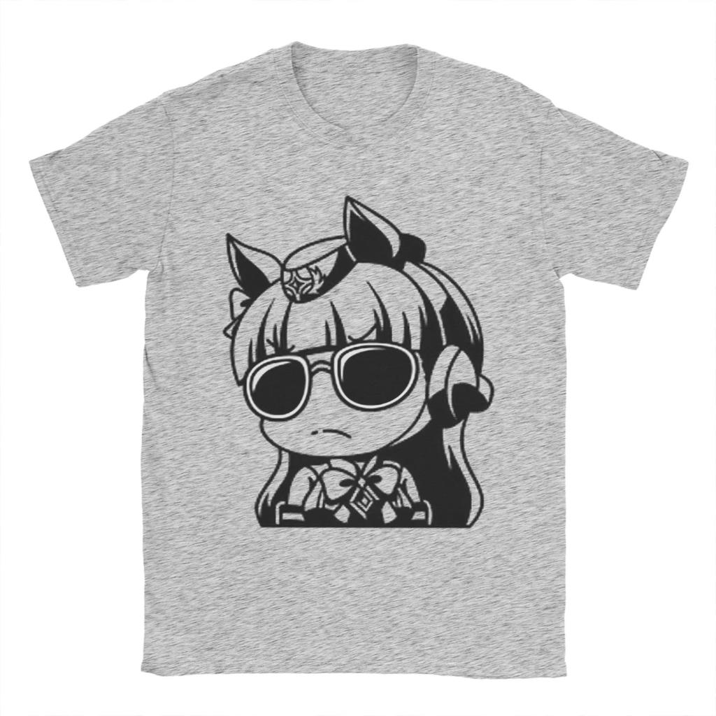 Goldship Uma Musume Sunglasses T Shirts for Men Pure Vintage TShirts Crew Neck Tees Short Sleeve Tops Women Clothing