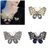 Elegant Vintage Butterfly Brooch With Rhinestones Accent For Women Fashion Animal Badge Wedding Party Accessory