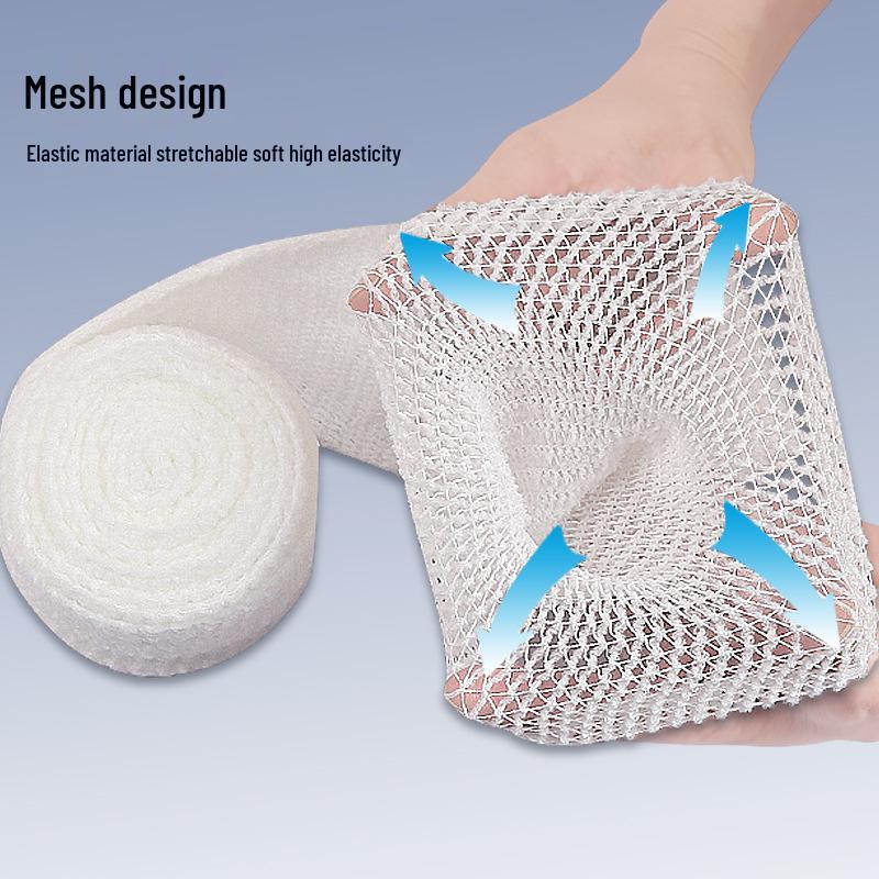 Elastic Mesh Bandage Roll for Multi-Purpose Body Support and Fixation