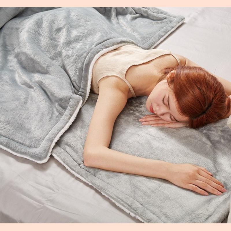 Body Warm Electric Flannel Mattress Electric Blanket Intelligent Switch Thicken Security Heating Pad Thermostat Blankets 150x125cm Keep Warm Shawl