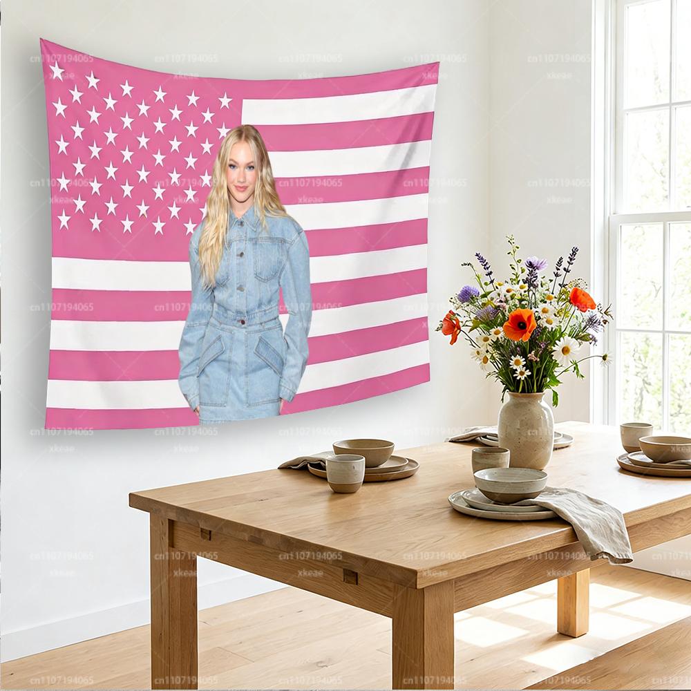 Freya Skye Rosa Amerikanische Flagge Wandteppich, Nachkommen: Der Aufstieg von roten Wandbehang-Dekorationen für Schlafzimmer, Wohnzimmer, Studentenwohnheim