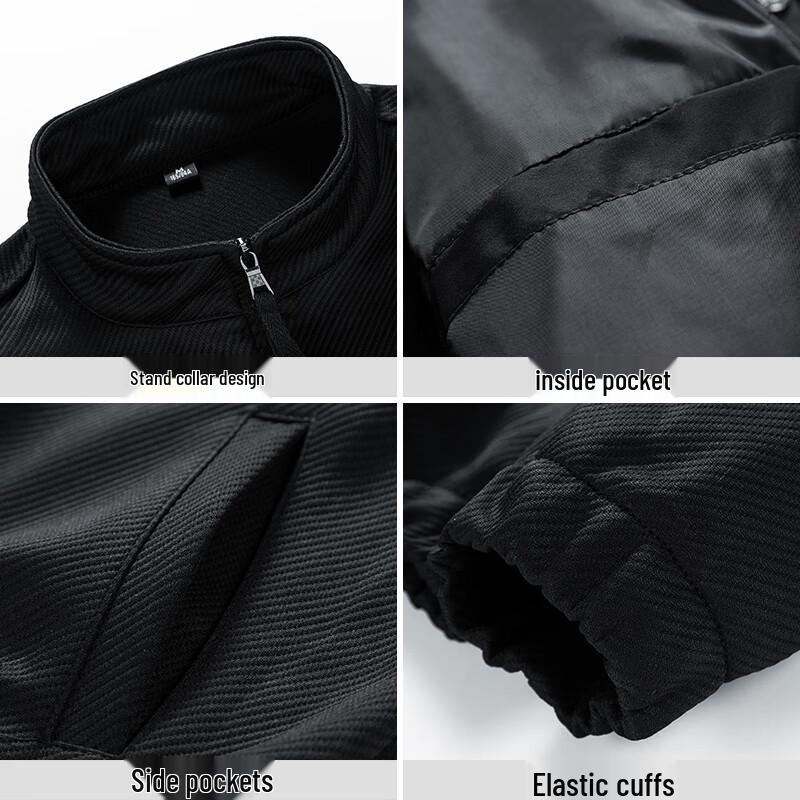 Warrior Men's Casual Twill Stand Collar Jacket