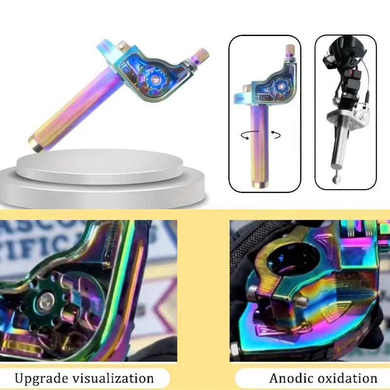 For ATV Quad Bike Motocross Moped Scooter Bike CNC Aluminum Parts 7/8" 22mm Universal Motorcycle Accelerator Throttle Twist Grip,Colorful.