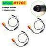 4 Pin To RCA Female Adapter Cable Harness Cord for Car Reverse Backup Camera, Transmits Video Signal and Power Supply
