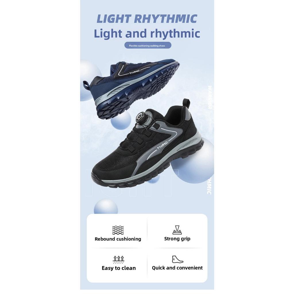 Trendy Men's and Women's Shoes, Durable and Breathable Running Shoes, Versatile Rotating Button Casual Shoes
