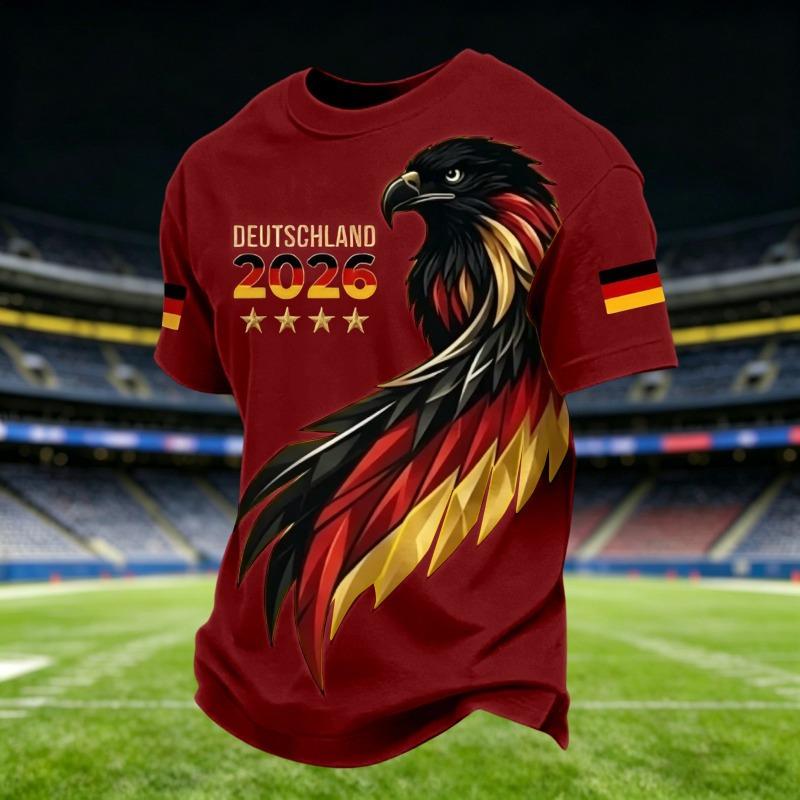 Men's Summer 3D Printed Short Sleeved T-shirt, Fashionable and Loose Oversized O Neck Sports Top