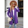 Spring and Autumn Women's Knitted Cardigan Solid Color Button Loose Long Sleeve Cardigan Knitted Cardigan