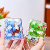 Dried Flowers Insulated Coffee Mug Double Wall Clear Glass Heat Resistant Tea Cup for Water Milk Tea Latte Juice Kitchen Decor