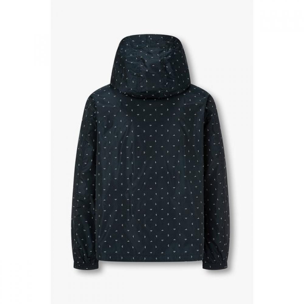 Emporio Armani Men S Eagle Pattern Nylon Hood Jacket A516110031